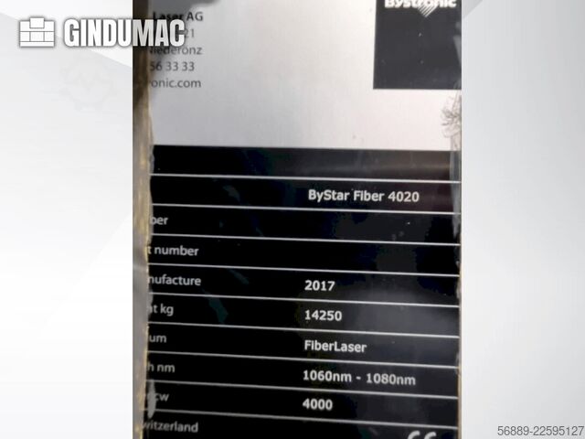 Bystronic ByStar Fiber 4020 Bystronic ByStar Fiber 4020