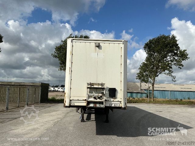 Sandučara poluprikolica Krone Trockenfrachtkoffer Standard Ladebordwand