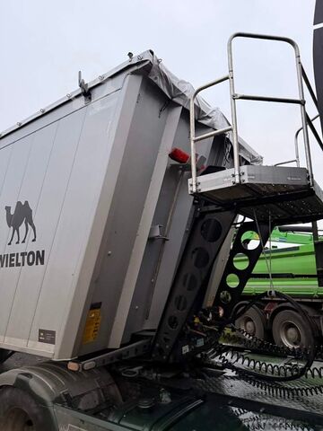 ডাম্পার সেমিট্রেলার WIELTON 50 cbm, Kombi-Pendel, Lift, Plastikauskleidung