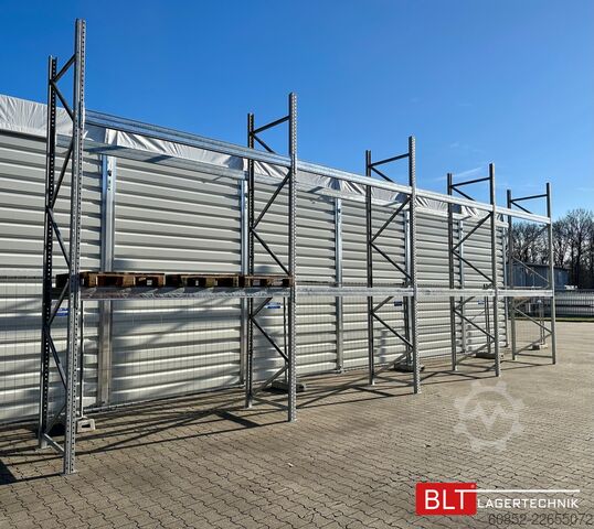 Estantería de paletas 11,2 lfm Palettenregale für Außenbereich H: 4,5m , 3000 kg Fachlast , FVZ