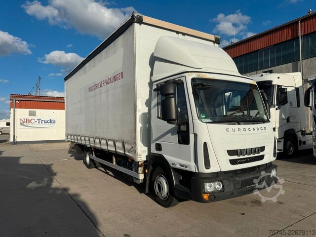 Xe tải thùng bạt phủ rèm IVECO EURO CARGO 75E18 *  * EDSCHA * 2,85 M HOCH