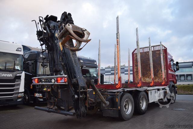 Camião florestal SCANIA R500 V8 6x4 Holz Epsilon M110Z Retarder