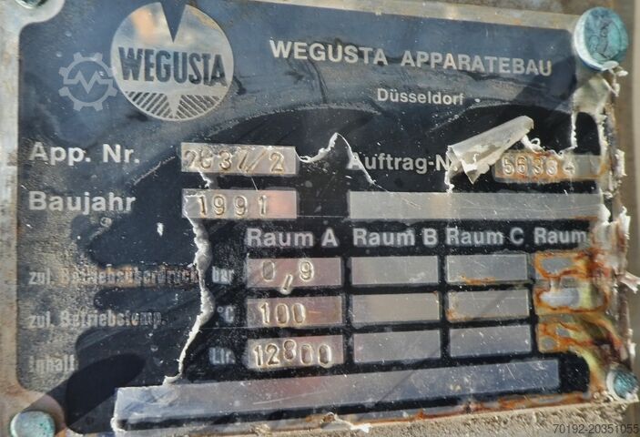 Serbatoio da 12.800 litri, AISI 316 Wegusta Apparatebau 7351