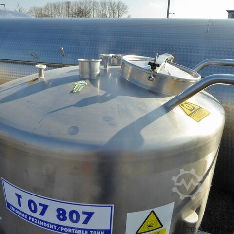 1000 liter conical tank, Aisi 316 with pump system  6961
