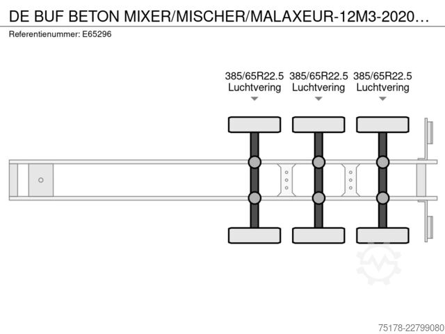 Liquidificador DE BUF BETON MIXER/MISCHER/MALAXEUR-12M3-2020-MOTOR/MO...