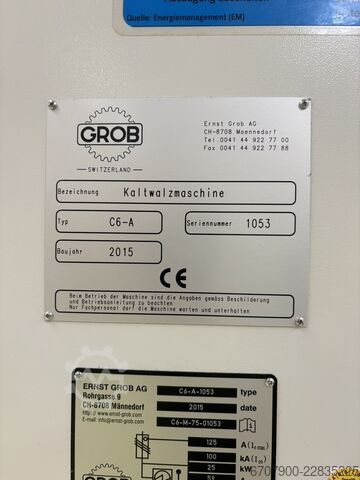 GROB C6-A-1053 Gear Cold Rolling Machine GROB-WERKE C6-A-1053
