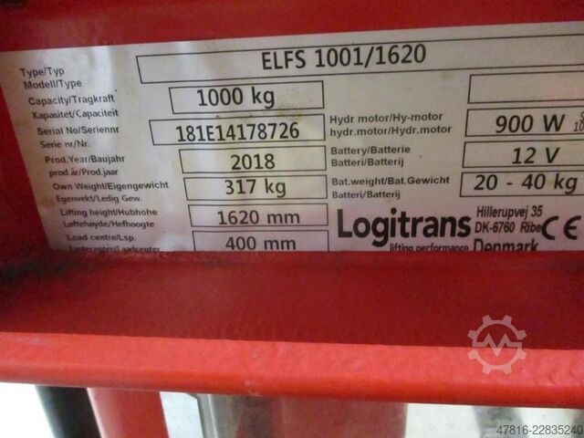 Transpalet manual LOGITRANS ELFS 1001/1620