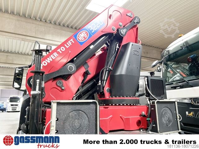 Camion scarrabile MAN TGS 35.480 8X4 BL, Intarder, Kran HMF 3220-K6,