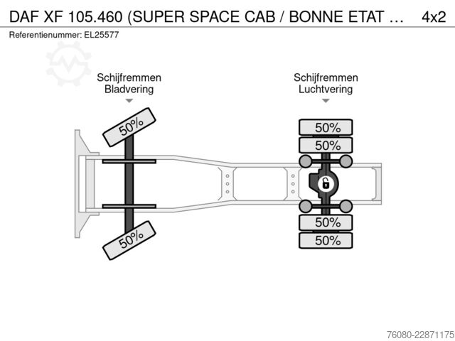 Standard SZM DAF XF 105.460 (SUPER SPACE CAB / BONNE ETAT / GOOD...