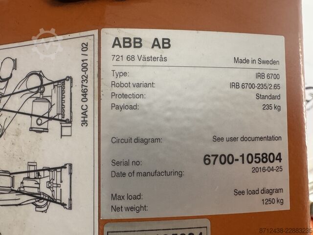 רובוט תעשייתי ABB IRB 6700-235/2.65