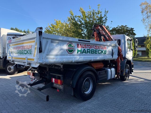 Trójstronna wywrotka Mercedes-Benz Axor 1829 K 4X2 Kipper mit Kran Atlas 125.2