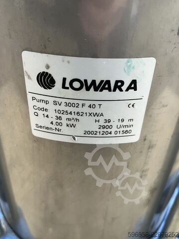 Вертикальный насос Lowara, производительность 14–36 м³/ч, напор 39–19 м. Lowara SV3002 F40T