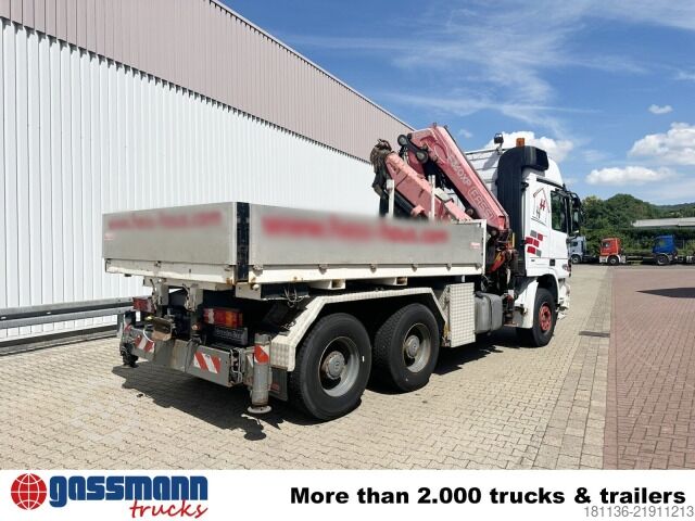 Lastbil med flak Mercedes-Benz Actros 2646 LK 6x4, WSK, Kran Fassi F360BXP.24,