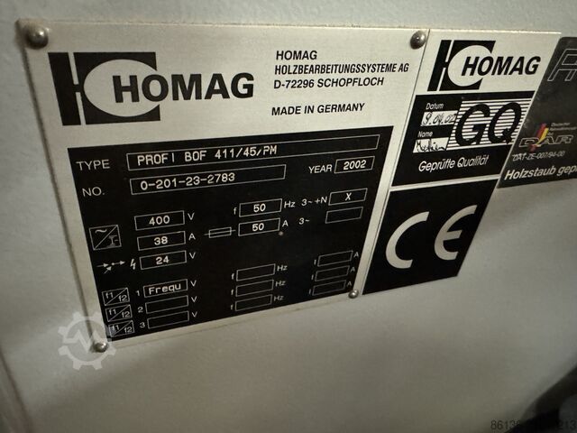 Apdirbimo centras Homag CNC PROFI 411/45/PM