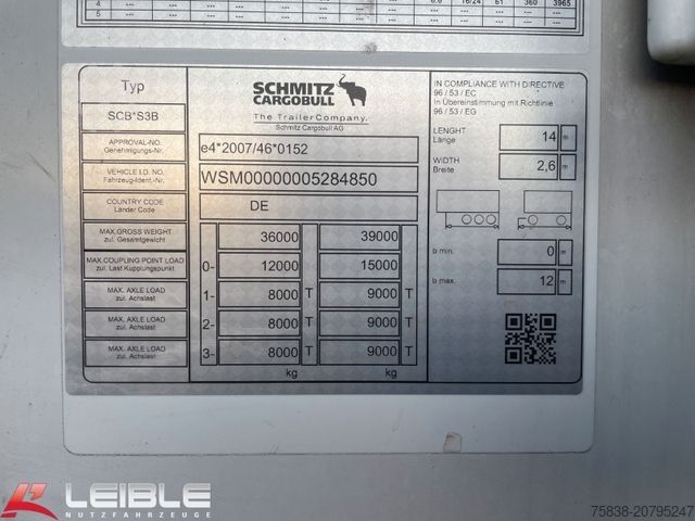 Chladírenský návěs SCHMITZ CARGOBULL SKO24/L*Pharma*Doppelstock*Blumenbreit*Liftachse