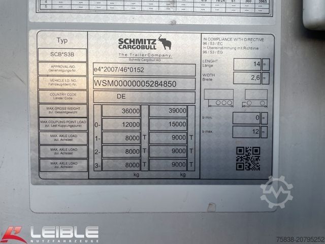 Chladírenský návěs SCHMITZ CARGOBULL SKO24/L*Pharma*Doppelstock*Blumenbreit*Liftachse