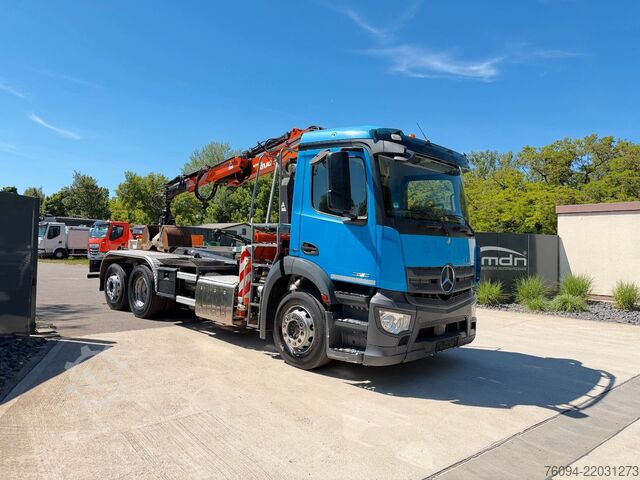 Самосвален камион MERCEDES-BENZ Antos 2533 Abrollkipper KRAN FUNK lift/lenk