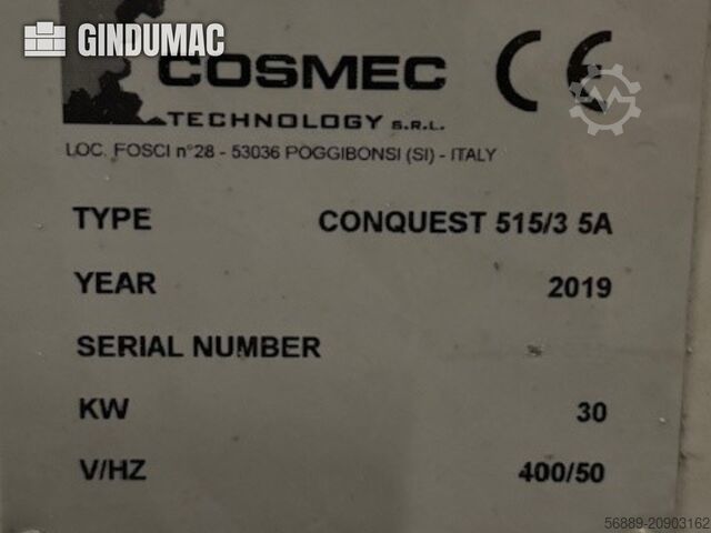 Centro de maquinação CNC para madeira COSMEC CONQUEST 515/13 5 AXIS