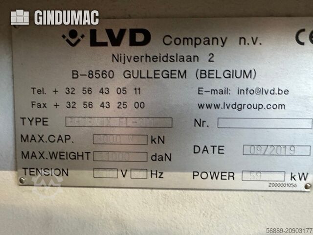 Máquina de corte por láser de fibra LVD Phoenix FL 3015