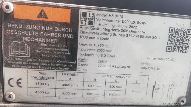 Diesel Real Alloy zlievarenské prevedenie Hyster H8.0FT-9