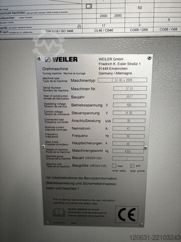 токарний верстат з ЧПК WEILER E 50HD x 2000 SL2