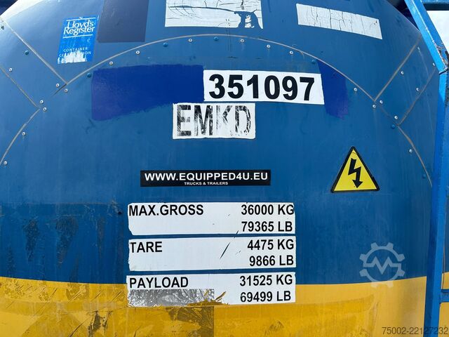 מכולת מיכל UBH INTERNATIONAL 34.570L / 1-comp. / 4 BAFFLES / 20FT swapbody /...