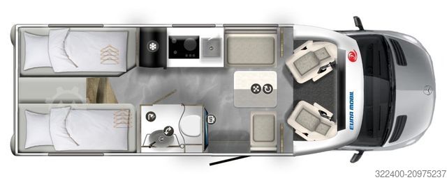 Półzintegrowany kamper EURAMOBIL Xtura 686 EF Timberline Dieselheizung