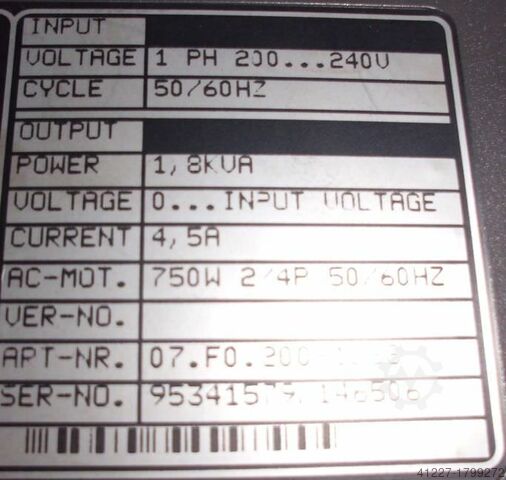 Frequency converter 0.75 kW KEB 07.F0.200-1288