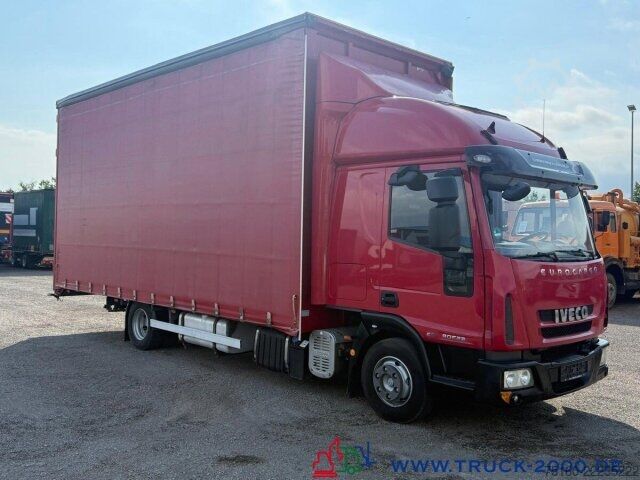 Камион платформа с брезент Iveco 80E22 Jumbo Schiebeplane L+R Gr. Haus AHK Klima