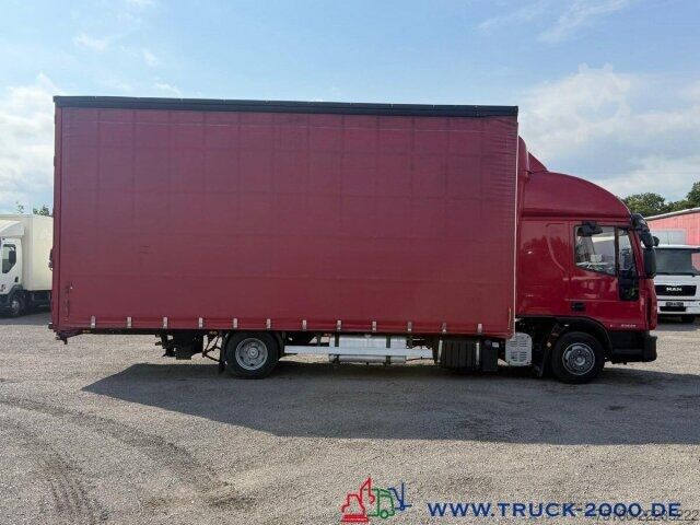 Камион платформа с брезент Iveco 80E22 Jumbo Schiebeplane L+R Gr. Haus AHK Klima