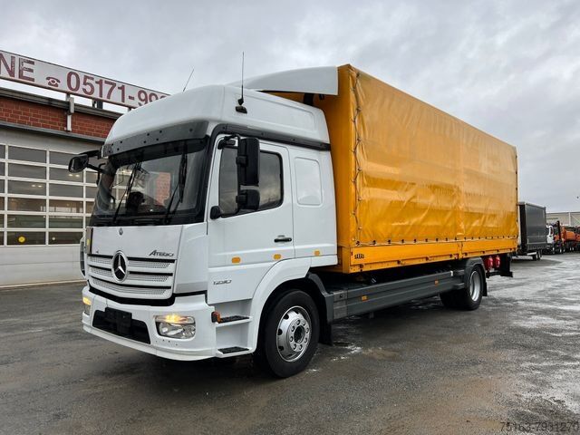 Flatbed truck with tarp MERCEDES-BENZ Atego 1230 L Pritsche LBW 7,2m+LBW