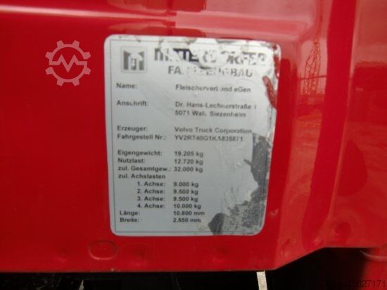 Speciallastbil VOLVO FH 500 8X4*4 EURO 6, RETARDER, TIERKöRPERTRANSPORT VOLL LUFT