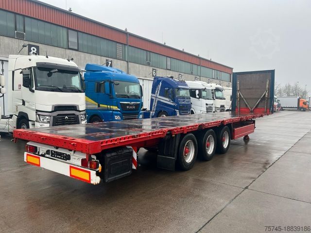 Remorque semi-plateforme de travail KRONE SD * PALETTENKASTEN * 10x RUNGEN *  STAHLMATTEN