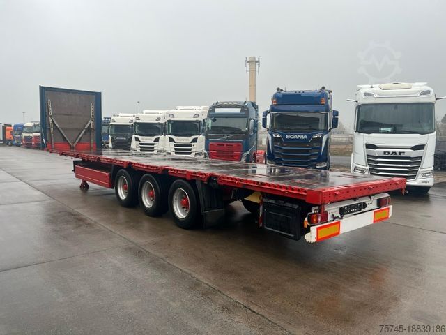 Remorque semi-plateforme de travail KRONE SD * PALETTENKASTEN * 10x RUNGEN *  STAHLMATTEN
