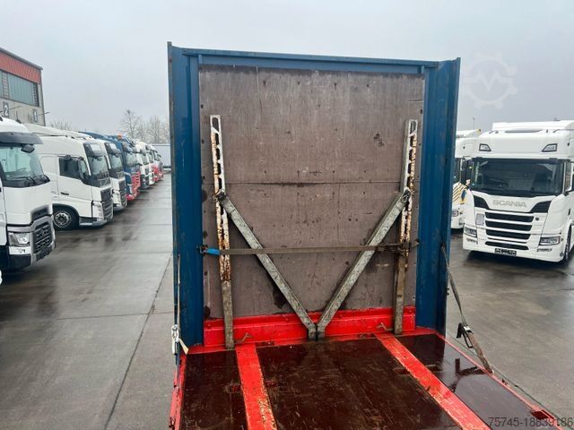 Remorque semi-plateforme de travail KRONE SD * PALETTENKASTEN * 10x RUNGEN *  STAHLMATTEN