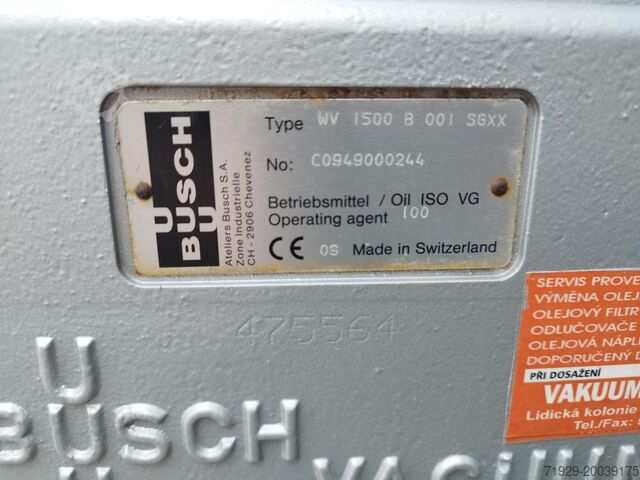 Vacuum pump Busch WV 1500 B 001