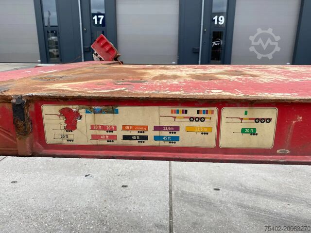 Transport av containrar D-TEC FT-43-03V / Flexitrailer / 2x Extendable / BPW ...