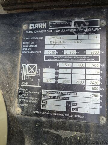 CLARK viličar GPM 30L nosilnost 3000 kg CLARK GPM 30L
