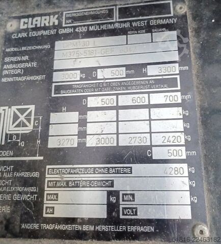 CLARK viličar GPM 30L nosilnost 3000 kg CLARK GPM 30L