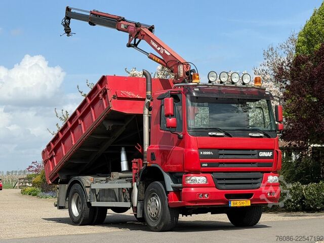 Tipper with crane Ginaf X2220L 4x4!! KRAAN/KIPPER DRIEZIJDIG!!