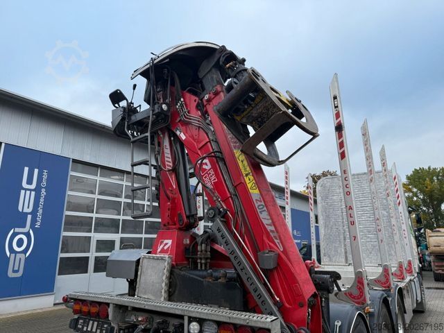 משאית להובלת עצים VOLVO FH 510 8x4 Holztransporter Kran PENZ + Anhänger