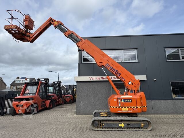 HITACHI HX140B-2 Raupen-Teleskoparbeitsbühne, non-marking Ketten, Baujahr 2012, KUBOTA Dieselmotor,  HITACHI HX140B-2 Rups hoogwerker telescoop NONMARKING 2012 KUBOTA DIESEL 15.8M Werkhoogte Keuring 12/26