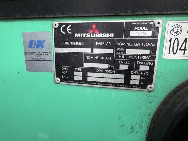  MITSUBISHI FD35N duplo 300 Freelift / Sideshift / Vorkversteller 2005 DIESEL 2850uur