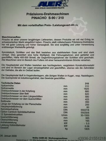 Miðjusnúningur PINACHO - S90-320 Pinacho S90-320