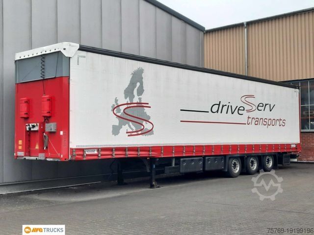 Auflieger mit Pritsche & Plane SCHMITZ CARGOBULL SCS 24 MEGAAuflieger Hubdach Liftachse Alu