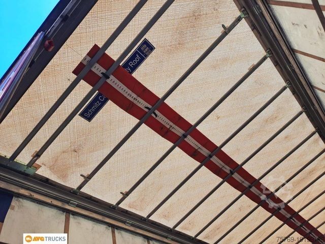 Auflieger mit Pritsche & Plane SCHMITZ CARGOBULL SCS 24 MEGAAuflieger Hubdach Liftachse Alu