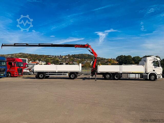 Kuorma-autoon asennettu nosturi SCANIA R500 FASSI F235 A.2.26 + FUNK + Anhänger!