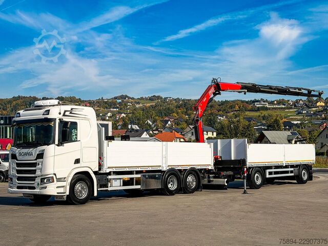 Kuorma-autoon asennettu nosturi SCANIA R500 FASSI F235 A.2.26 + FUNK + Anhänger!