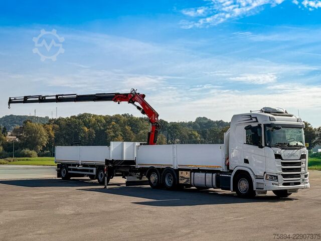 Kuorma-autoon asennettu nosturi SCANIA R500 FASSI F235 A.2.26 + FUNK + Anhänger!