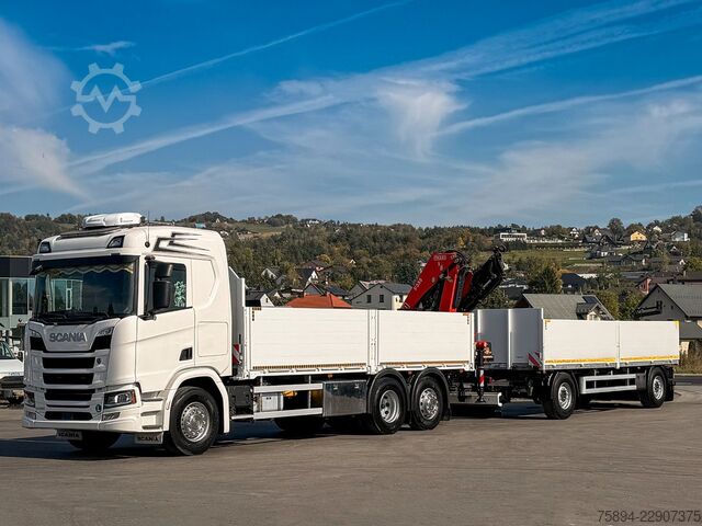 Kuorma-autoon asennettu nosturi SCANIA R500 FASSI F235 A.2.26 + FUNK + Anhänger!
